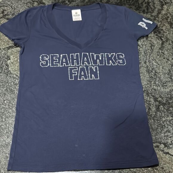 PINK Victoria's Secret Navy Seahawks Fan Women's Top - Picture 1 of 7
